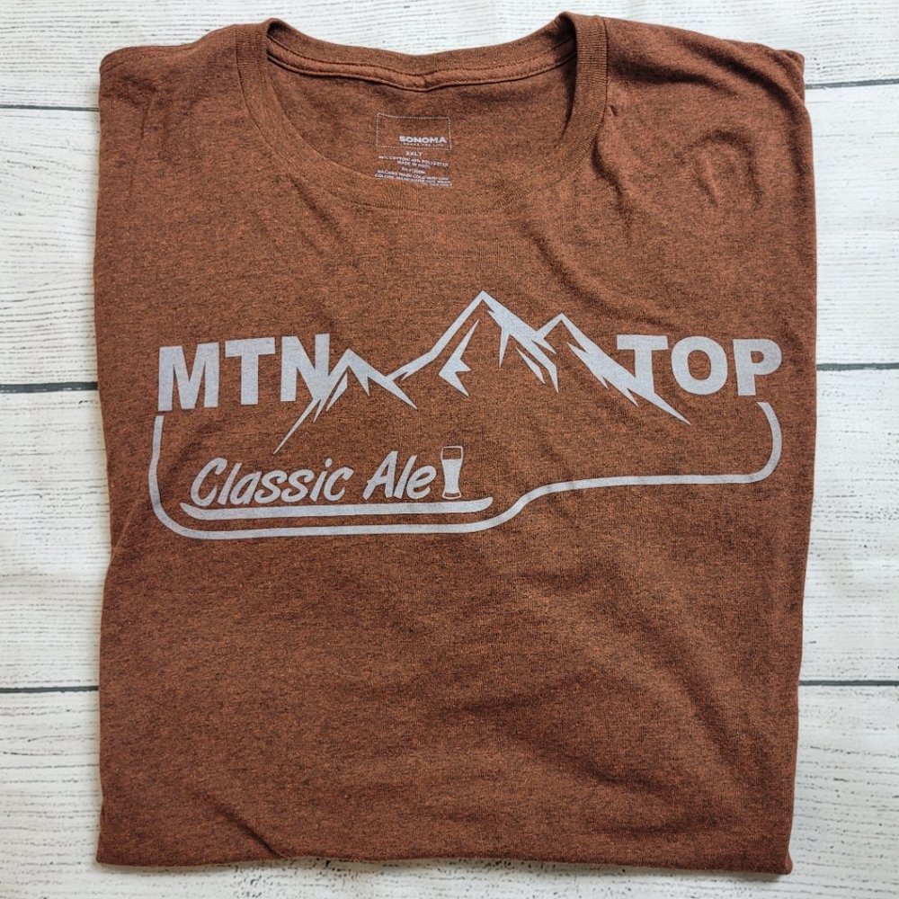 NWOT Sonoma Mens Brown Short Sleeve Tee 2XLT